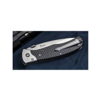 Складной нож Kizlyar Supreme Prime cталь D2, Satin, рукоять из карбона 4650065055772