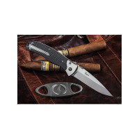 Складной нож Kizlyar Supreme Prime cталь D2, Satin, рукоять из карбона 4650065055772