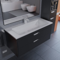 Полувстраиваемая раковина для ванной uperwood Modul_100 см, прямоугольная 2911020341
