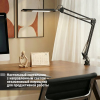 Светодиодный светильник TDM ELECTRIC струбцина СН-30, 2 колена, 220В, 9 Вт, 5000К, черный, SQ0337-0160