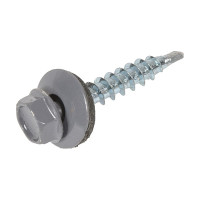 Кровельный саморез Качественный КРЕПЕЖ серый RAL 7004, 4.8х29 мм, 200 шт 1000687 КЧ