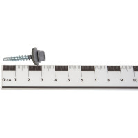 Кровельный саморез Качественный КРЕПЕЖ серый RAL 7004, 4.8х29 мм, 200 шт 1000687 КЧ