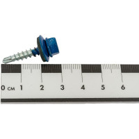 Кровельный саморез Качественный КРЕПЕЖ синий RAL 5005, 4.8х29 мм, 85 шт 0300149 КЧ