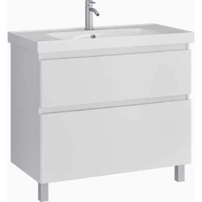 Напольная тумба Sanstar Riana 90 с раковиной Грейс 90 для ванной комнаты 365.1-1.5.1.КГРЕ