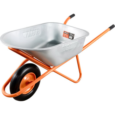 Строительная одноколесная тачка Gigant 110л, 200 кг, пневматические колеса GX-01