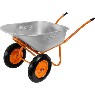 Строительная двухколесная тачка Gigant 110л, 200 кг, литые ПУ колеса GX-03