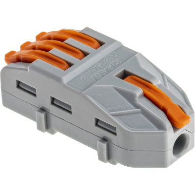 Разветвительная рычажковая клемма duwi CMK 421-3, 1х3, 0,08-4мм2 4шт 26665 9