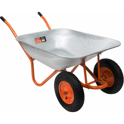 Строительная двухколесная тачка Gigant усиленная, 130 л, 280 кг, пневматические колеса GX-05