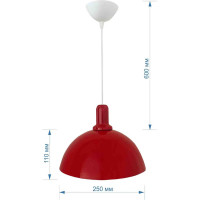 Декоративный подвесной светильник APEYRON металлический, Е27 15Вт, 220В, красный 12-102
