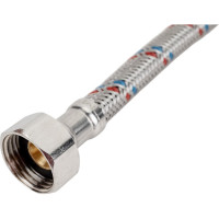 Подводка для воды СТМ сталь, 1/2", гайка-гайка, 40 cм CWFHF040