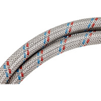 Подводка для воды СТМ сталь, 1/2", гайка-штуцер, 180 cм CWFHM180