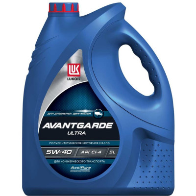 Моторное масло полусинтетическое Лукойл АВАНГАРД УЛЬТРА SAE 5W-40, API CI-4/SL, 5л 1595288
