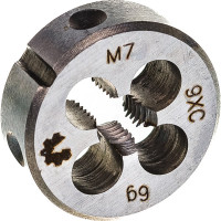 Метрическая плашка WOLFSTAR М7,0х1,0 9ХС Гост 9740 dr07100