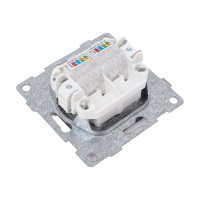Механизм компьютерной розетки GUSI ELECTRIC Ugra RJ45, двойной, СУ, графит С11К2-010