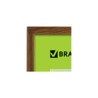 Рамка BRAUBERG HIT, 21х30 см, пластик, багет 15 мм, орех, стекло, 390025