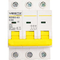 Автоматический выключатель Metronex Electric 3p-50a rdb5 6ka, шт HLAV000123