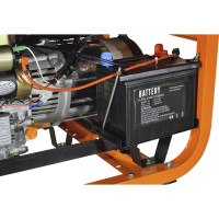 Генератор CARVER PPG- 7000DE дизель LT-186FA, 5,0/5,5кВт, 220В, бак12.5л, э/старт, колеса, медь 01.020.00023