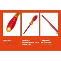 Диэлектрическая отвертка Gigant PH2x100 мм GDS PH2100