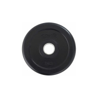 Обрезиненный диск Starfit BB-202 1 кг, d=26 мм, стальная втулка, черный УТ-00018803