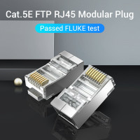 Коннектор RJ45 (8p8c) VENTION, FTP, cat. 5e, под витую пару, экранированный (10шт.) IDAR0-10