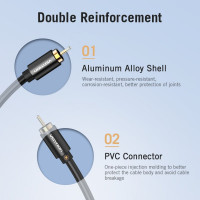 Кабель VENTION аудио RCA M/RCA M - 2м Чёрный VAB-R09-B200