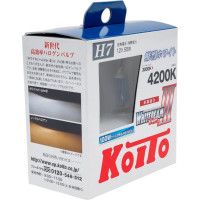 Высокотемпературная лампа KOITO Whitebeam H7, 12 В, 55 Вт, 100 Вт, 4200 K, комплект 2 шт. P0755W 7037