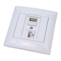 Розетка Metronex Electric Roma для USB + LAN FRZ00050204BEL