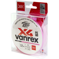 Плетеная леска Lucky John LJ Area Trout Game х4 BRAID Pink 125/010 LJ4110-010