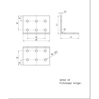 Перфорированный уголок ALBERTS нерж. сталь, 40x40x60 мм 361037