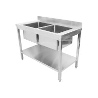 Моечная ванна Viatto Commercial с бортом, нержавеющая сталь va-st245a 1100x600x850 мм 167488