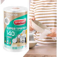 Тряпки для уборки UNICUM в рулоне, 140 листов 302449