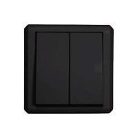 Выключатель Мега Черный двухклавишный Metronex Electric FVK030202CMT