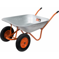 Строительная двухколесная тачка Gigant усиленная, 130 л, 280 кг, пневматические колеса GX-05