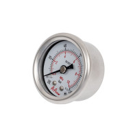 Манометр от 0 до 100 бар из нержавеющей стали, D40 мм, NPT 1/8", штуцер сзади по центру A-Flow G20-S-2N-40B-100bar
