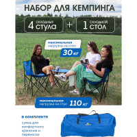 Складной стол со стульями для кемпинга KingTul KT-SP-118D 56083