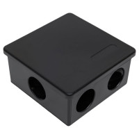 Распаячная коробка IEK км41235 85x85x40мм ip44 6 вв. черная UKO21-085-085-040-K02-44