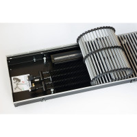Внутрипольный конвектор с вентилятором, с решеткой KVZ KVZ-Vent-300-80-1400-2V-UA/RRA-300-1400-A