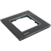 1-местная рамка Siemens DELTA MIRO СТЕКЛО ЧЕРНОЕ 5TG1201-2