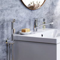 Смеситель с поворотным изливом и гигиеническим душем, Damixa Jupiter, хром 770230001