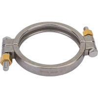 Хомут CLAMP TITAN LOCK двухболтовый, усиленный, DN80, нерж. 304, DIN TL80CLCR