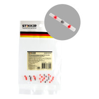 Термоусаживаемая ГСИ STEKKER Ld302-05-15 с припоем 0,5-1,5 мм 19a, прозрачный/красный (diy упак 10шт), 49160