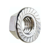 Гайка Insparion шестигранная, с фланцем и насечками DIN 6923, нерж. А2, M5 10 шт. С1-00001794