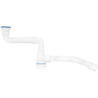 Сифон для раковины MasterProf 1.1/2"х40 с гибким соединением (гофротруба) 40х40/50 ИС.110633