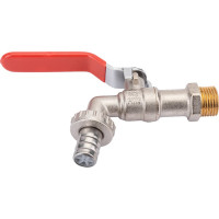 Шаровой кран Rvc (15) 1/2 со штуцером ручка 00246