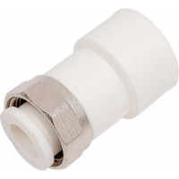 Муфта с накидной гайкой RTP ppr 25x3/4, пластик штуцер, белый, 28192