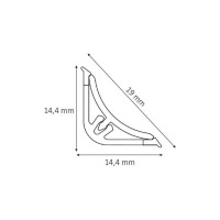 Плинтус для столешниц KORNER LB15 Сосна винтажная, 3 м 20-15-0-6115