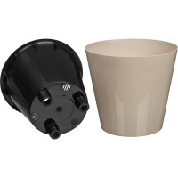 Горшок для цветов Idiland Rosemary D 200 мм, 4 л, с дренажной вставкой, бежевый 221600127/01