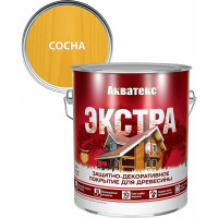 Защитно-декоративное покрытие для дерева АКВАТЕКС ЭКСТРА полуглянцевое, сосна, 2.7 л 259748