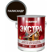 Защитно-декоративное покрытие для дерева АКВАТЕКС ЭКСТРА полуглянцевое, палисандр, 2.7 л 259746