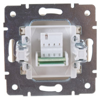 Телефонная розетка LEZARD RAIN евро крем 703-0388-137